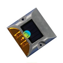도로표시등 도로표지병 태양광 쏠라 LED 안전유도등 반사체 도로 노란색 깜박이는 빛 한쪽 led 반사판 태양열 구동 led 진입로 마커 도로 스터드, 어두운 회색