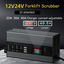 인산철 배터리 시동 충전기 12V 24V 리튬 40A 30A 25A 14.6V 29.2V 12.6V RV 지게차 스크러버 이온 Lifepo4 산 리드 충전 4S 8S 7S, [01] 24V 8S Lifepo4 29.2V, [03] 40A