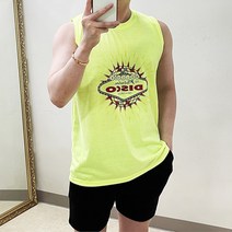 로니케이 디스코 프린팅 여름 민소매 나시티셔츠 4color