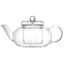 호박 티포트 0.6L 무지 유리 포트