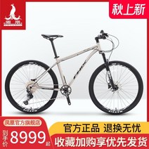 피닉스 산악 자전거 27.5 인치 티타늄 합금 오프로드 산악 자전거 Shimano 11 단 남성 및 여성용 가변 속도 자전거, 27.5인치, 티타늄 내츄럴 컬러 티타늄 합금 프레임 - 에어, 11단