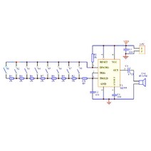 전자올겐 NE555 전자 오르간 부품 8 톤 생산 DIY 키트 아두이노용 재미있는 모듈, 한개옵션0