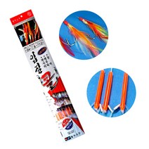 월척조구 우럭 농어 민어 광어 농어찌 부시리 대물 낚시 바늘 2단 편대 외수질 채비 세트, 04.신바람원형채비세트