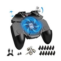 PUBG 모바일 컨트롤러 with 휴대폰 쿨러 and 4000mAh Power Bank for PUBG/Fortnite/Call of Duty 4 Triggers Game L2R