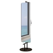 LED 특이한 북유럽 인테리어 프렌치 감성 디자인 의류매장 쇼룸 전신거울, 다른, 블랙 브래킷 블랙 대리석, 아니요