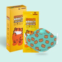 무직타이거 입체형 3D 대형 성인 캐릭터 마스크 (민트), 성인용 10매입
