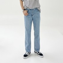 아도르클래식 라이트블루 513 트루 스탠다드 프리미엄 코튼 일자 데님 청바지