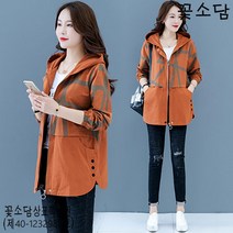 꽃소담M-642 여성 춘추 바람막이 미디 코트 재킷 야구 자켓 트렌치
