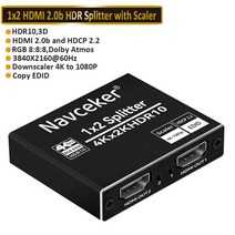 HDMI 케이블 연장 리피터 미니 모니터선 증폭기 컴포넌트 2023 의 4K HDMI 분배기 1x2 오디오 추출기 1 in, 02 ZY-HS20B_03 UK  Power Plug