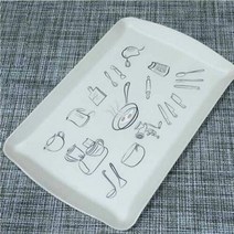 멜라민 쟁반 서빙 트레이 카페 과일 쟁반 35cm 1P, 단품