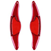 혼다 베젤 용 블랙/레드 카본 파이버 자동차 스티어링 휠 시프트 블레이드 패들 시프터 익스텐션, [02] Red