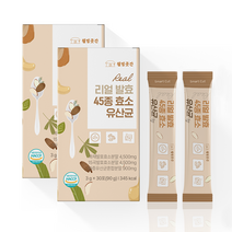 웰빙곳간 리얼발효 45종 효소 유산균 30p, 90g, 2개