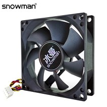 부품 컴퓨터 쿨러 호환 PC SNOWMAN 80mm 4 핀 PWM 팬 케이스 자동 8CM CPU 냉각 조용한 DC12V 속도 조정, 3500RPM PWM 4 Pin_NO RGB | 6 F