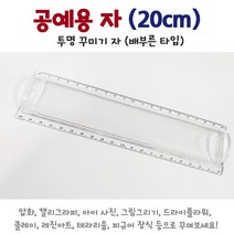 화인 공예용 자15cm 20cm 투명꾸미기 자 배부른타입 납작한타입 DIY 클레이 압화 아이사진, 20cm 자(뚱뚱)
