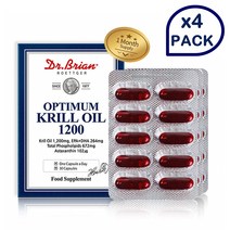 Dr Brian 닥터브라이언 옵티멈 남극 크릴오일 1200mg 오메가3 EPA DHA 함유 30캡슐 1개월분) 4개