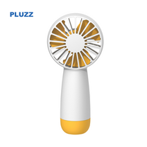 PLUZZ 저소음 휴대용 미니 선풍기 90G, 노란색