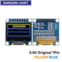 LCD 모듈 신제품 0.96 인치 oled iic 화이트/옐로우 블루/블루 12864 oled 디스플레이 모듈 arduino 용 i2c, 한개옵션1, 10 Original Y-Blue-7pin