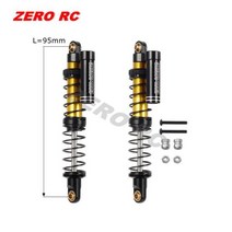 rc 서스펜션 110 RC 락 크롤러 메탈 오일 쇼크 업소버 90MM 95MM 100MM 105MM 110MM 115MM 피기 백 듀얼 스프링 댐퍼, BK 95MM 2PCS