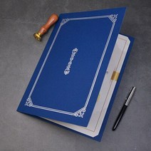 파일 고급 명예 인증서 커버 특수 용지 A4 브론징 인증 시상식 경쟁 폴더 스킨 10 개, [05] blue sliver