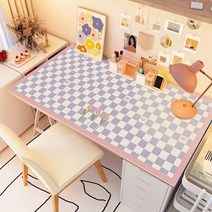 바람책상 식탁보 vc 방수 커팅 테이블매트 대학제 매트, 튤립 바둑판, 80센티X100센티, 1개