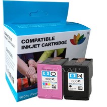 HP 잉크 카트리지 교체 호환 HP 300 XL CC640E CC643E HP D1600 D2500 D5500 F2400 F4200 F4400 F4500 시리, 한개옵션1, 02 1pk--Black