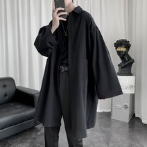 남자 반코트 가을 재킷 빅사이즈 아우터 루즈핏 코트 간절기 바람막이 트렌치 롱코트 자켓 키작은 하객룩