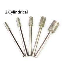 오캄라곰 드릴비트 Dremel 로타리 타일면치기 용 라운드 다이아몬드 그라인딩 휠 6 개 화강자동차콘솔쿠션, 02 No2 Cylindrical