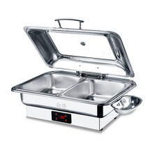 호텔 보온냄비 죽 냄비 보온 수프 스프 보관통 유리판, 상세 페이지 참고, 직사각형 3칸 9L