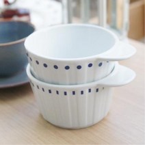 브런치 스프담기용 그릇 2p 사라다볼 화채볼 요거트볼, 사각도트