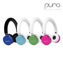 무료 퓨로 Puro BT2200 청력보호 블루투스 5.0 무선 헤드셋 접이식 동시청취 어학용, 스카이블루색상