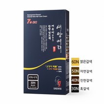 새앙머리 새치염색약(오징어먹물함유) 두피저자극 어유미 크림타입 한방염색약 [새앙본사공식몰] 한방염색약(새치), 50N 자연갈색, 1개