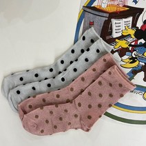 [삭스템] 패션양말 멜란지무드 버블팝 펄 도트양말(2color)