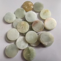 가락지 옥가락지 원석반지 혼주반지 천연 Xiuyan 라운드 슬라이스 가공 뱀 바위 모양 절단 홈 장식 작은 신제품