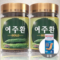 여주환 300g 2병 / 여주열매환/ 여주열매90% 팽화미 10% / 양질의 여주를 엄선 가공 제조하여 여주를 그대로 살린 고품질 제품, 1개 (증정/메디밴드 1개)