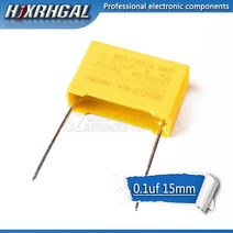 슈퍼캐패시터 20pcs 100nf x2 275vac 피치 15mm x2 폴리프로필렌 필름 275v 0.1 미크로포맷 hjxrhgal, 없음