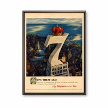1300K 카페 바 인테리어 사진 팝아트 액자 SEAGRAM B01197, 액자 선택:MDF 화이트