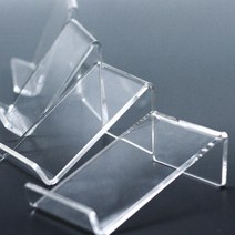 50X40 투명 삼각 N형 아크릴 받침대 진열대 핸드폰 책자 쇼핑몰 진열 서점