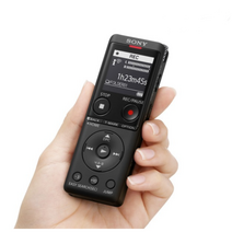 소니 SONY(4GB) 휴대용 고성능 소형녹음기 보이스레코더 고감도 PCM MP3 FM라디오 메모리확장 USB충전식 음성녹음기, 블랙