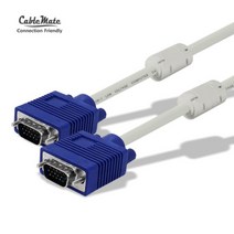 [CableMate] 케이블메이트 RGB(VGA) 고급형 모니터 케이블 [베이지/15M], 단일옵션