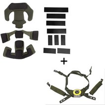 밀리터리 택티컬 전술 헬멧 고정 스트랩 앰프 웬디 전용 스펀지 패드 쿠션, 녹색 2