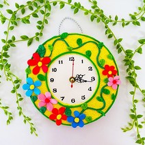 클레이로 봄꽃 시계 만들기 - 4인세트, 단품