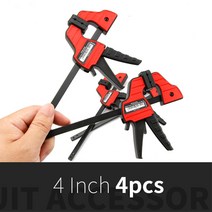 4pcs 4 인치 퀵 래칫 F 클램프 헤비 듀티 목재 작업 작업 바 클램프 클립 키트 목공 리버스 클램핑 30x100mm