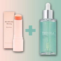 [1+1] 트윙클라 주름케어 기미케어 광채 멀티밤10g + 트윙클라 고보습 병풀 시카 프로폴리스 콜라겐 비타민 앰플50ml, 멀티밤10g 1개 + 앰플50ml 1개