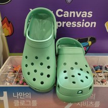크록스[2001아울렛중계점]우먼 @4cm웨지샌들@ 가볍고 굽이 있어 편한 클래식 플랫폼 클로그~ 제이드스톤