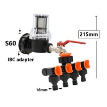 외부여과기 걸이식 미니어항 수족관용품 1/2 3/4 IBC 탱크 탭 어댑터 용 1 인치 급수 필터 S60 톤 배럴 조, 15 O, 15 O