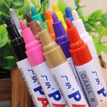 벌칙 페이스 페인팅 펜 물감 축제 공연기획 유성 낙서 자동차 페인트 골드 DIY 타이어 색상 그래피티 어떤 재료로도 기록 가능 도구 액세서리 1 개, [05] YELLOW