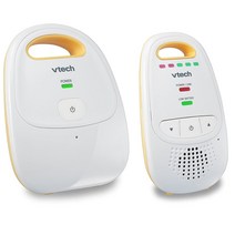 VTech DM111 오디오 베이비 모니터(최대 1 000ft 범위 5레벨 사운드 표시기 디지털 전송 및 벨트 클립): 아기, 단일옵션