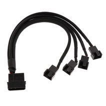 PC 케이스를 위한 3개의 Pin 접합기 케이블에 CPU 팬 4 방법 쪼개는 도구 4 Pin 270mm, 블랙, 구리