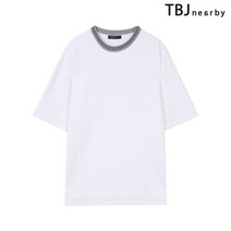 TBJ 남성 분또 요꼬에리 티셔츠_화이트