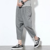8부바지 남자 핀턱 통바지 배기 힙합 패션 8부 9부 바지